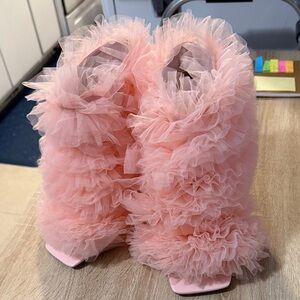Pink Ruffled Women's Shoes